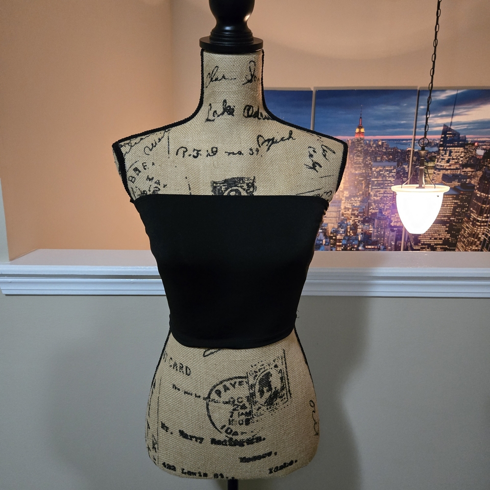 SHEIN Black Bustier Crop Top